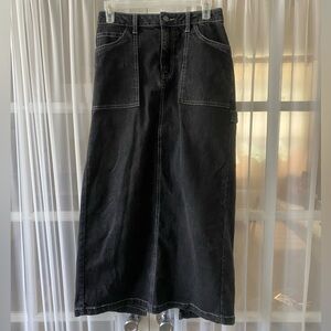 Contrast Denim Skirt